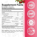 Vitamin B12 Gummies - 5000 mcg Methylcobalamin with Iron, Vitamin C, D3 & Folate, Energy Support and Metabolism, Immune, B-12 Complex Chewable Supplement for Men & Women, Vegan- 60 Count
