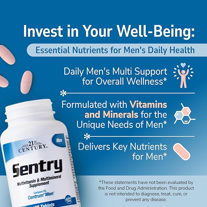 21st Century Sentry Men Multivitamin, 120 Count