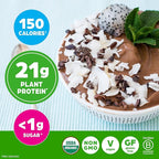 Orgain Organic Vegan Protein Powder, Creamy Chocolate Fudge - 21g Plant Protein, 6g Prebiotic Fiber, Low Carb, No Lactose Ingredients, No Added Sugar, Non-GMO, 10 Single Serve Individual Packets