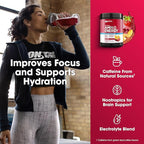 Optimum Nutrition Amino Energy Powder Plus Focus, with BCAA, Electrolytes, and Caffeine, Fruit Punch, 65 Servings (Packaging May Vary)