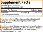 Bronson Methyl B12 5000 mcg Vitamin B12 Methylcobalamin Energy & Brain Support, 120 Lozenges