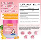 Her Juicy Feminine Probiotics Gummies for Women, Women's Probiotic Gummy with Slippery Elm - Supports pH Balance, Vaginal Health, Gut & Immune System Health for Women - Tasty Pineapple (60 Count)