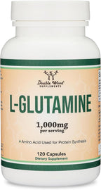 L Glutamine Capsules - No Fillers (1000mg Servings, 120 Capsules) Non-GMO, Gluten Free, Keto Safe, Vegan Friendly, Third Party Tested (for Endurance and Gut Health) by Double Wood (Pack of 2)