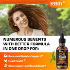 Vitamin D3 K2 Drops – Liquid Vitamins for Women, Men & Teen - Bone Strength Supplements - D3 K2 Mt Vitamins for Immune Support & Heart Health - Vitamin D3 10000 Iu Liquid K2 Drops – 2 oz