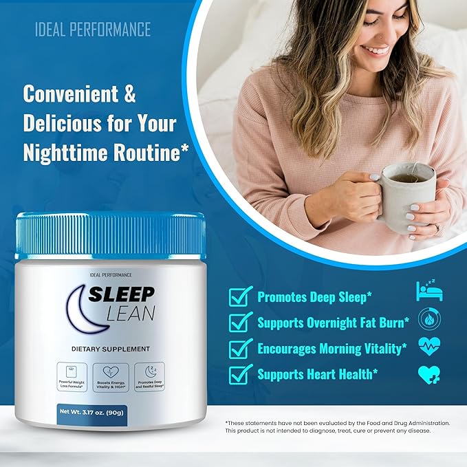 Sleep Lean Powder, Official SleepLean Health and Wellness Supplement Powder - Maximum Strength, All Natural Sleep Support for Calm and Relaxation, Premium SleepLean Support Reviews (2 Pack)
