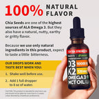 (2 Pack) Extra Strength Organic Vitamin D3 K2 Drops with MCT Oil, Omega 3, 10000 IU - Vitamin D Liquid, No Fillers, Non-GMO D3 for Faster Absorption and Immunity, Unflavored - (2 Fl Oz, 60 Servings)