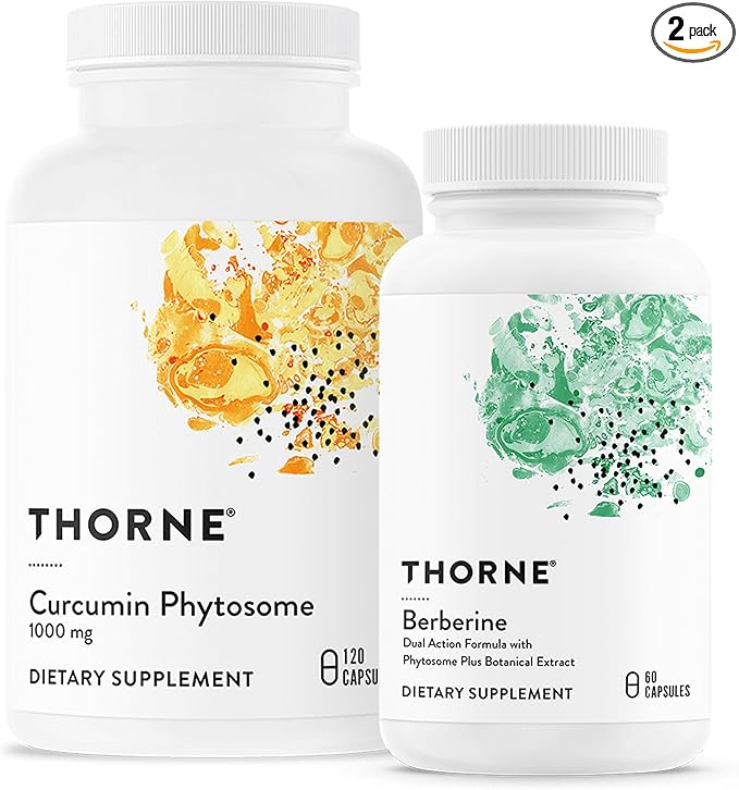 THORNE - Overall Wellness Bundle - Curcumin Phytosome & Berberine - 30 to 60 Servings