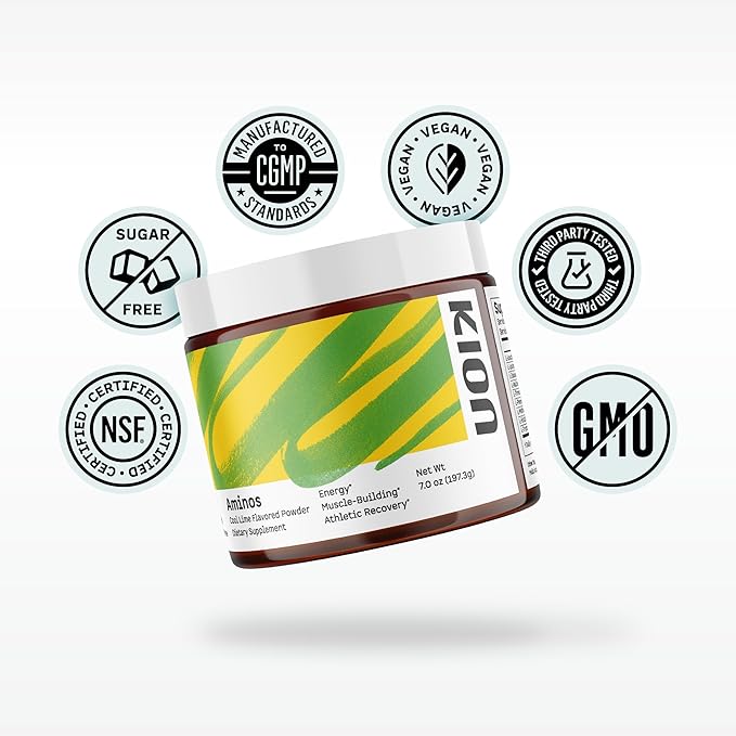 Kion Aminos Essential Amino Acids Powder - Essential Amino Acids Supplement for Muscle Recovery, Essential Amino Energy, EAAs Amino Acids Powder, BCAA EAA, BCAAs Amino Acids - 30 Servings, Watermelon