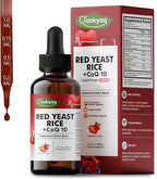 Q'ankyaq D mannose Gummies for Women, Kidney Cleanse Detox & Repair Gummies, Red Yeast Rice with CoQ10 Liquid Drops, 1200mg Red Rice Yeast Extract for Cholesterol Health