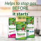 Beano Digestive Enzyme, Preventive Gas Relief for Adults, Helps Prevent Gas & Bloating, 100 Tablets