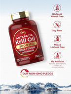Carlyle Antarctic Krill Oil 2000mg | 120 Softgels | Omega-3 EPA, DHA, with Astaxanthin Supplement Sourced from Red Krill | Maximum Strength | Laboratory Tested