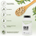 NutraBio Ashwagandha KSM-66 | Ashwaganda Herbal Supplement for Stress, Mood, & Performance | 600 MG of Clinically Studied KSM66 90 Capsules