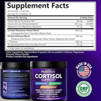 Cortisol Supplements for Women & Men - Vegan, Non-GMO, Made in USA Cortisol Reducer, Manager with Magnesium Ashwagandha L Theanine, Vitamin B Complex for Sleep Support - 60 Capsules