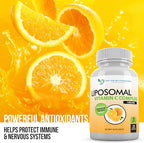 Liposomal Vitamin C 1400mg Per Serving - High Absorption Ascorbic Acid, Lypo-Spheric Vitamin C Complex Immune Support Supplement w/Powerful Antioxidants and Collagen Booster, (180 Veggie Caps 2 Pack)