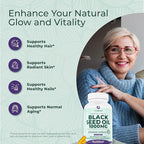 Black Seed Oil 1000mg per Serving. Non-GMO & Vegetarian Black Seed Oil Capsules 45 Day Serving. Organic Cold Pressed Black Cumin Seed. Nigella Sativa Seeds. USA Made Supplement for Men & Women