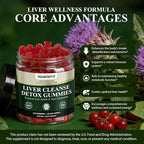 Liver Cleanse Detox & Repair - Sugar Free & Vegan Gummies, Milk Thistle Liver Detox Supplement, Supports Liver Detox, Ginger Root, Choline & Dandelion Root, Silymarin Infused, 120 Gummies