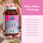 Garden of Life Vitamin Code Multivitamin for Women 50 & Over, 240 Capsules, for Women 50 Plus with B Vitamins, Vitamins A, C, D3, E & K, CoQ10, Probiotics & Enzymes