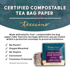 Teeccino Dark Roast Dandelion Tea - Rich & Roasted Herbal Tea That’s Caffeine Free & Prebiotic with Detoxifying Dandelion Root, 25 Tea Bags (Pack of 3)