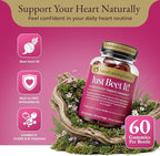 Just Beet It! Beet Root Gummies - Blood Pressure & Circulation Support Beet Gummies - Nitric Oxide Booster with CoQ10 & Grape Seed Extract - Heart Health & Energy for Men & Women - 60 Beet Chews