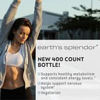 Earth's Splendor Energy Supplements, with Vitamin B12, No Artificial Color or Flavor, Gluten Free, Energy Metabolism Support (1000mcg, 400 Tablets)