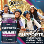 Primetime Sports Quercetin, Zinc,Vitamin C 1000mg Gummies Supplements with Elderberry, Flavonoid Vitamin for Kids Adults Immunity, Immune Support Gummy Booster 60 Count (Pack of 2)