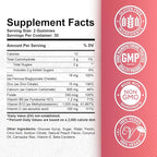 Iron Gummies with Zinc, Calcium, Vitamin C, B6 & B12 | Iron Supplement for Women, Men & Kids | Supports Anemia & Deficiency, Blood Builder & Cell Formation | Chewable Peach Flavor, 60 Gummies