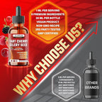 Tart Cherry Extract Liquid Drops - 9in1 with Celery Seed, Curcumin, Yucca Root, Boswellia, Chamomile, Milk Thistle, Ginger, and Citrus Limon - Vegan, Non-GMO - 30ml 1 Fl Oz