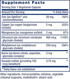 Life Extension Only Trace Minerals, a Daily dose of zinc, Chromium, Boron, Copper, Manganese, Vanadyl sulfate, Gluten-Free, Non-GMO, Vegetarian, 90 Capsules, (Pack of 2)