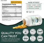 Omega 3 Fish Oil - Triple Strength 2000 mg Kosher Fish Oil Supplements - No Fishy Aftertaste Omega 3 Supplement - Burpless Fish Oil Omega 3 Fatty Acid Supplement with EPA and DHA (100 Softgels)