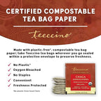 Teeccino Organic Mushroom Herbal Tea, Chaga Ashwagandha, Butterscotch Cream, Caffeine Free, 25 Tea Bags, 5.3 oz (150 g)