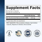BioSchwartz NMN Supplement - 500mg Nicotinamide Mononucleotide - 30 Servings, 60 Capsules - Made in The USA with Premium Globally Sourced Ingredients, Third-Party Tested, Gluten-Free NMN Supplement