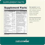 NatureWise Multivitamin for Men + Stress Support + Fulvic Ionic Minerals + Probiotics for Immunity, Male Health, Digestion + Whole Organic Foods - Vegetarian, Non-GMO - 60 Capsules[1-Month Supply]