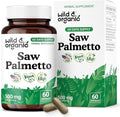 Wild & Organic Saw Palmetto Capsules 500 mg - Urinary Tract Support for Men & Women - Pure Saw Palmetto Powder Supplement - Serenoa Repens Berries - 60 Days of Supply - Vegan, Non-GMO - 60 Count
