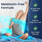 Deep Sleep Formula, Natural Sleep Aid Without Melatonin, Magnesium Bisglycinate, L. Theanine, Inositol, Sleep Pills for Adults, 60 Vegan Capsules