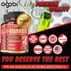 2 Packs 60 Counts 4 Months - D-Mannose Capsules - Natural Urinary Tract Health & Immune Support - 7in1 with Cranberry, Dandelion, Hibiscus & More
