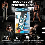 BPI Sports Best Glutamine Supplement, L Glutamine Powder for Gut Health, Muscle Recovery and Immune Support – 6 Advanced Glutamine Types + Vitamin C – 50 Servings – Berry Citrus Flavor
