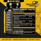 Turkesterone 17,500mg [Max Potency] + BioPerine® for High Absorption Supplement with Tongkat Ali - Increase Lean Muscle Growth & Recovery, Drive & Stamina - USA Made & Non GMO - 120 V Capsules