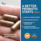 Dr. Tobias Probiotics 30 Billion, 10 Strains, 30 Billion CFU's, Targeted Release Probiotics for Women & Men, Supports Digestive Health, Shelf-Stable, Non-GMO, 60 Capsules, 60 Servings