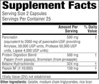 Twinlab Super Enzyme Caps - Constipation Supplement with Digestive Enzymes - 50 Capsules (Pack of 4)