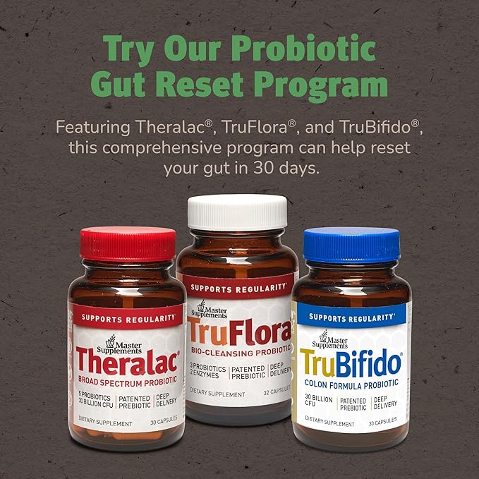Master Supplements TruBifido - 30 Capsules, Pack of 2 - Powerful Probiotic for Colon Health & Energy - Immune Booster, Supports Regularity - Gluten Free - 60 Total Servings
