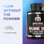 Dr. Emil - L Arginine (3150mg) Highest Capsule Dose - Nitric Oxide Supplement for Vascularity, Endurance and Heart Health (AAKG and HCL) - 90 Tablets