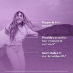 Vital Peak® Hair Peak - Hair Growth Supplement - Hair Vitamins to Support Healthy Hair with Biotin, Collagen, Saw Palmetto Extract, Keratin, Iron, Ionide, Zinc - Gluten Free, Dairy Free - 60 Capsules