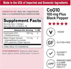 NatureWise CoQ10 100mg + Black Pepper Softgels - High Absorption Coenzyme Q10 + Black Pepper - Antioxidant for Heart Health + Cellular Energy - Vegan, Non-GMO, Gluten-Free - 30 Count[30-Day Supply]