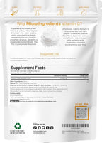 Micro Ingredients Pure Vitamin C Powder, 2.2lbs (1kg) | Unflavored Ascorbic Acid Supplements | Vitamins for Women & Men | Non-GMO, Gluten Free