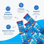 Nello Supercalm Powdered Drink Mix, Cortisol Reducer*, Sleep Aid Supplement, L Theanine, Ksm-66 Ashwagandha, Magnesium Glycinate, Vitamin D 3, No Sugar, Non GMO, 20 Ct, BlackBerry Lemonade