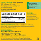 Nature Made Zinc 30 mg, Zinc Supplements for Men & Women, Dietary Supplement for Immune Health and Antioxidant Support, 100 Tablets, 100 Day Supply