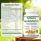 Rynutra Nerve Support – Nerve Health & Wellness Supplement with Vitamins C, B12, – Supports Energy, Nervous System & Overall Well-Being, 60 Capsules