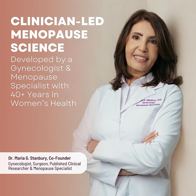 Multi-Symptom Menopause and Perimenopause Herbal Relief for Women | Hot Flashes, Night Sweats, Mood & Libido Support | Black Cohosh, Ashwagandha KSM-66, Isoflavones & Rhapontic | Hormone-Free, 60 Ct
