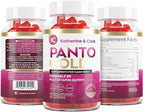 Katherine & Clark Panto Gold Vitamin B5 Pantothenic Acid Gummies for Acne - Hair Skin and Nails Gummies - Biotin, Zinc, Folic Acid Chewable Non-GMO Gluten-Free for Body - Oily Skin Gummies - 60 Count