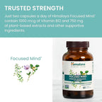 Himalaya Focused Mind Supplement, with Ashwagandha, Bacopa & L-Theanine for Attention, Focus and Energy Support, 60 Vegan Capsules, Gluten Free, 1 Month Supply